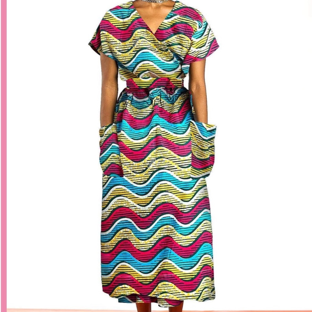 YEVU Midi Wrap Dress NWT